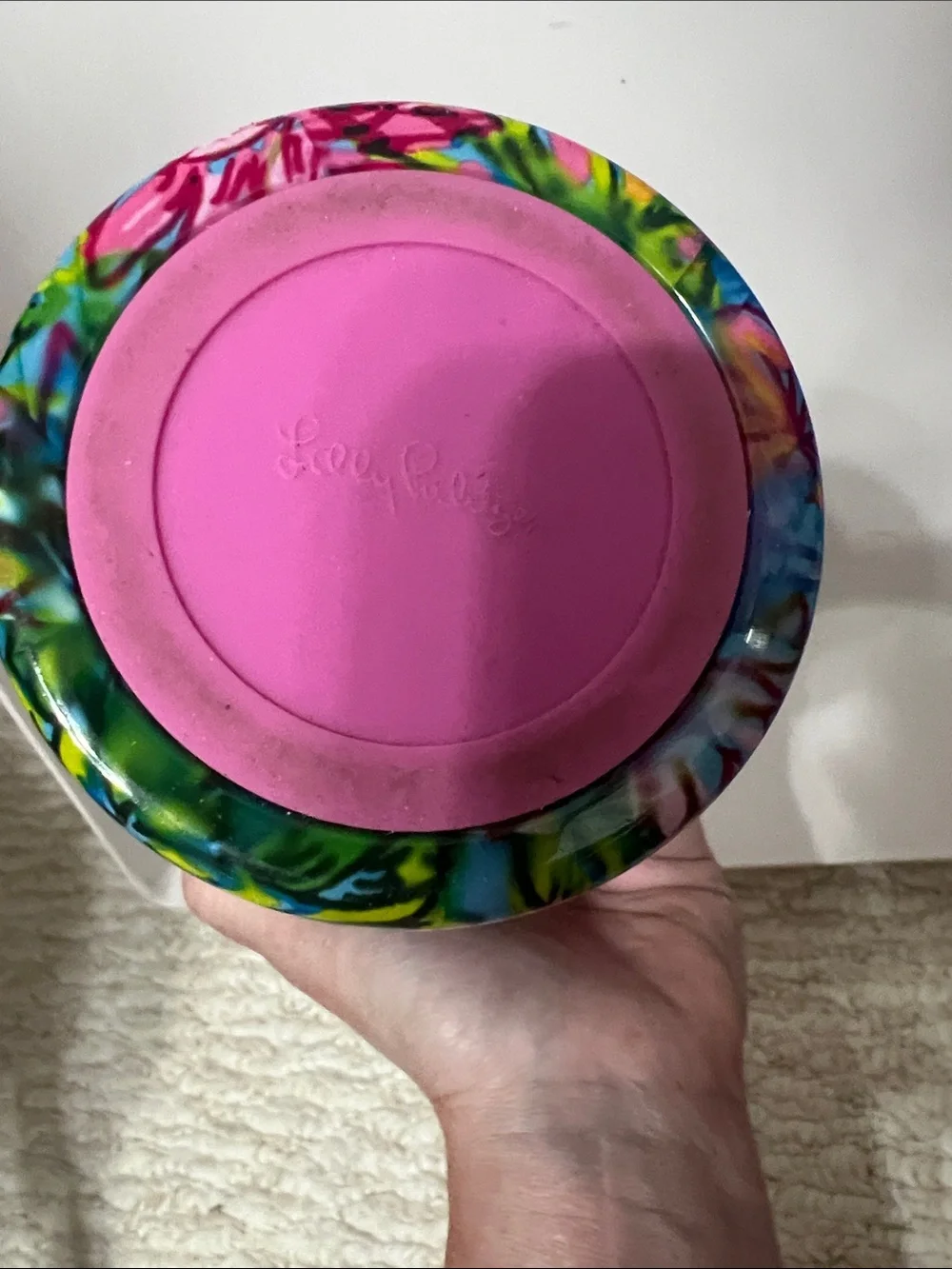 Lilly Pulitzer Blue Floral Stainless Steel Insulated Tumbler